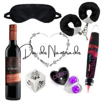 Presente Dia Dos Namorados Kit Casal + Vinho 6 Itens