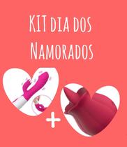 Presente Dia dos Namorados Vibrador Desejo + Sugador de Clitóris Flor Sex Shop