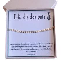 Presente dia dos pais pulseira masculina grumet de prata 925 - Rhea Pratas e Acessórios