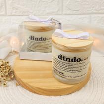 presente dinda VELA AROMATICA 70G CAIXA COM LAÇO CERA COCO A - Bia art's lembrancinhas