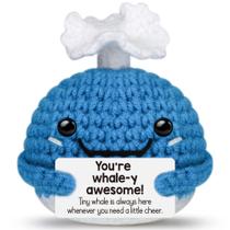 Presente divertido feito à mão em crochê de animais de pelúcia com baleia para todas as idades