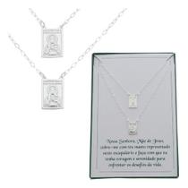 Presente Escapulário Tradicional Prata 925 Sagrado C. Jesus
