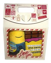 Presente Especial Meu Malvado Favorito Boneco Pelúcia Kevin Minions E Barra Chocolate Importado