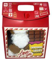 Presente Especial Pet Boneco Brinquedo De Pelúcia Cachorro Cachorrinho Médio Raça Boiadeiro Bernese E Barra Chocolate Gramadense 80g