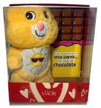 Presente Especial Ursinhos Carinhosos Barra De Chocolate Milka Importado 100g E Boneco Pelúcia Urso Ursinho Sol Amarelo Embalagem Presentear Mãe Presente Especial Ursinhos Carinhosos Barra De Chocolate Milka Importado 100g E Boneco Pelúcia Urso Ursinho Sol Amarelo Embalagem Presentear Mãe