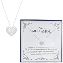 Presente Exclusivo Colar Prata 925 Feminino Amor Esposa Luxo