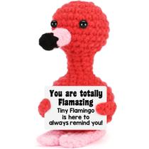 Presente feito à mão com decoração de crochê Flamingo para mulheres e meninas Presente feito à mão com decoração de crochê Flamingo para mulheres e meninas