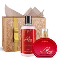 Presente Feminino Aline Intense Com Perfume Deo Colônia e Hidratante Caixa Luxo