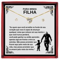 Presente Filha Dedicatória Personalizada Colar Gatinho Ouro Presente Filha Dedicatória Personalizada Colar Gatinho Ouro