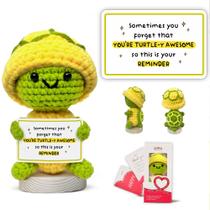 Presente inspirador de crochê Gossby Positive Turtle