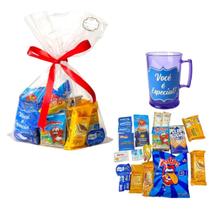 Presente Kit cesta café da manhã com 19 itens Dia dos pais