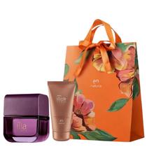 Presente Kit Perfume Ilia Secreto 50 ml + Hidrante Corporal Ilia 80 ml + Sacola de Presente