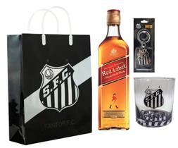 Presente Kit Red Label + Copo Personalizado Santos Time Do Coração - RL Presente Kit Red Label + Copo Personalizado Santos Time Do Coração - RL