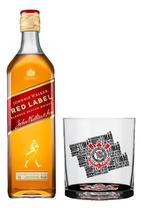 Presente Kit Red Label + Copo Personalizado Time Do Coração Corinthians