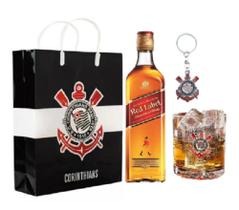 Presente Kit Red Label + Copo Personalizado Time Do Coração Corinthians