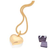 Presente Lindo Feminino Colar + Pingente Rommanel Banhado A Ouro 18k Lindo Delicado