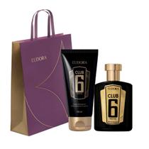 Presente Masculino Homem Perfume Eau De Parfum Club 6 Prestige 95ml + Loção hidratante 200ml + Sacola