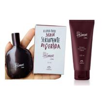 Presente Masculino Natura Humor à Dois Colônia Miniatura 25ml + Shampoo 3 em 1 100ml + Sacola Presente Masculino Natura Humor à Dois Colônia Miniatura 25ml + Shampoo 3 em 1 100ml + Sacola