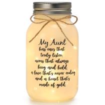 Presente Mason Jar Night Lights Maracco Aunt com 10 luzes quentes Presente Mason Jar Night Lights Maracco Aunt com 10 luzes quentes