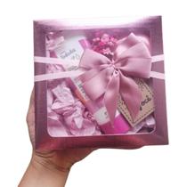 Presente Natal Mulher Mãe Aniversário Personalizado Na Caixinha Hidratante + Sabonete + Sacola Lembrancinha REF T16