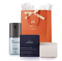 Presente natura Homem tradicional deo colônia, creme de mãos e creme Corporal Presente natura Homem tradicional deo colônia, creme de mãos e creme Corporal
