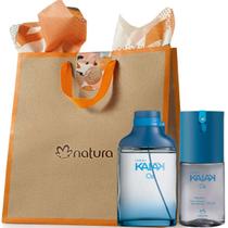 Presente Natura Kaiak O2 Masculino Perfume Deo Colônia 100mL + Desodorante Spray Corporal 100mL Com Sacola Exclusiva