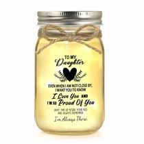 Presente noturno decorativo Jar Light para filha, da mamãe e do pai