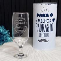 Presente Padrasto Taça Super Padrasto + Tubo Lata para presentear Presente Padrasto Taça Super Padrasto + Tubo Lata para presentear