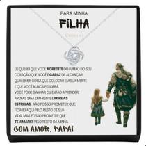 Presente Para Filha Colar E Cartão Amor De Pai Com Mensagem