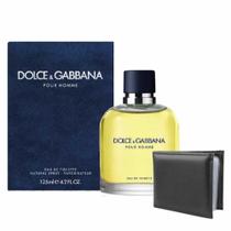 Presente Para Homem Perfume Dolce e Gabana EDT 125 ml Com Carteira Slim Dinheiro Cartao