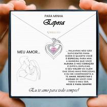 Presente Para Minha Esposa Colar Com Mensagem Romântica