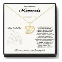 Presente Para Namorada Colar Coração Com Mensagem Caixa