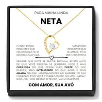 Presente Para Neta Colar Com Mensagem Amor Vovô e Vovó