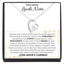 Presente Para Neta Dos Avós Colar Banhado Prata Com Mensagem