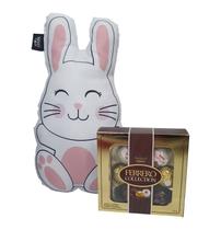 Presente Páscoa Chocolate Ferrero Collection Almofada Coelho Presente Páscoa Chocolate Ferrero Collection Almofada Coelho