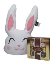Presente Páscoa Chocolate Ferrero Collection Almofada Coelho