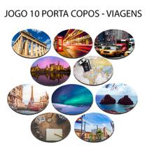 Presente Personalizado com 10 Porta Copos Viagem dos sonhos Redondo