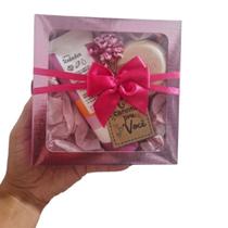 Presente Personalizado Na Caixinha Hidratante + Sabonete + Sacola Presenteável Lembrancinha Mulher Mãe Natal Aniversário