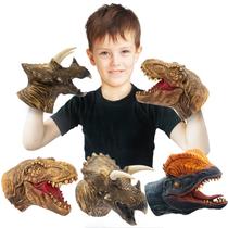 Presente realista para crianças Hand Puppet Yolococa Dinosaur, látex macio