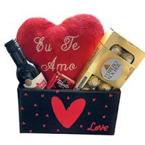 Presente Romântico Cesta com Chocolates Dia dos Namorados Presente Romântico Cesta com Chocolates Dia dos Namorados