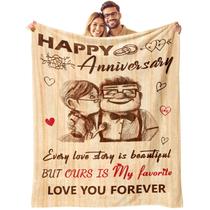 Presente romântico de aniversário de casamento Throw Blanket NAIREG 50x60