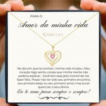 Presente Romântico Kit Colar Com Declaração de Amor Namorada Esposa Dia Dos Namorados Presente Romântico Kit Colar Com Declaração de Amor Namorada Esposa Dia Dos Namorados