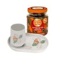 Presente Solidário Amigos do Bem Castanha de Caju coberta de Chocolate com Bandeja e Copo de Cerâmica LC9 Presente Solidário Amigos do Bem Castanha de Caju coberta de Chocolate com Bandeja e Copo de Cerâmica LC9