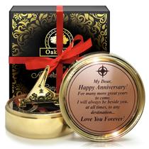 Presente Sundial Compass de aniversário OakiWay para ele ou ela Presente Sundial Compass de aniversário OakiWay para ele ou ela