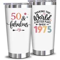 Presentes de 50º aniversário do Tumbler NewEleven para mulheres 590 ml