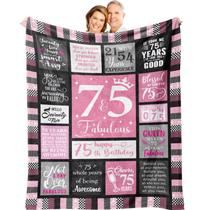 Presentes de 75º aniversário da Throw Blanket Atokker para mulheres/homens 75x125cm