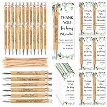 Presentes de agradecimento aos funcionários: caneta de bambu Yeaqee com cartões x72 Presentes de agradecimento aos funcionários: caneta de bambu Yeaqee com cartões x72