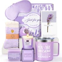 Presentes de aniversário para mulheres Cesta de presente de spa de lavanda para mulheres, autocuidado, conjunto de banho relaxante, presentes roxos, presente inspirador para mãe, esposa, irmã, professora, enfermeira, amigos, funcionários, colegas de trabalho, presentes de spa Presentes de aniversário para mulheres Cesta de presente de spa de lavanda para mulheres, autocuidado, conjunto de banho relaxante, presentes roxos, presente inspirador para mãe, esposa, irmã, professora, enfermeira, amigos, funcionários, colegas de trabalho, presentes de spa
