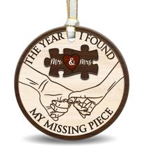 Presentes de casamento Presentes de Sr. e Sra. Presentes de casamento para casais em 2024, presentes de casamento para casal, presente de chá de panela Presentes de futuro Sr. e Sra. 1º enfeite de Natal