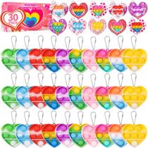 Presentes de Dia dos Namorados, 30 pacotes de brinquedos Heart Pop Fidget Presentes de Dia dos Namorados, 30 pacotes de brinquedos Heart Pop Fidget